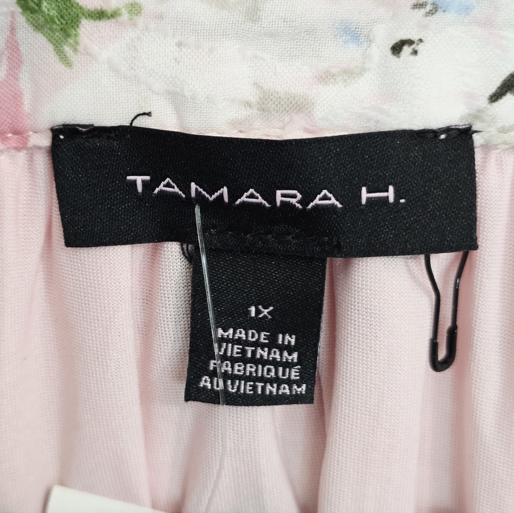 Tamara H Plus Size Floral Pink Blouse for Women - Picture 5 of 6